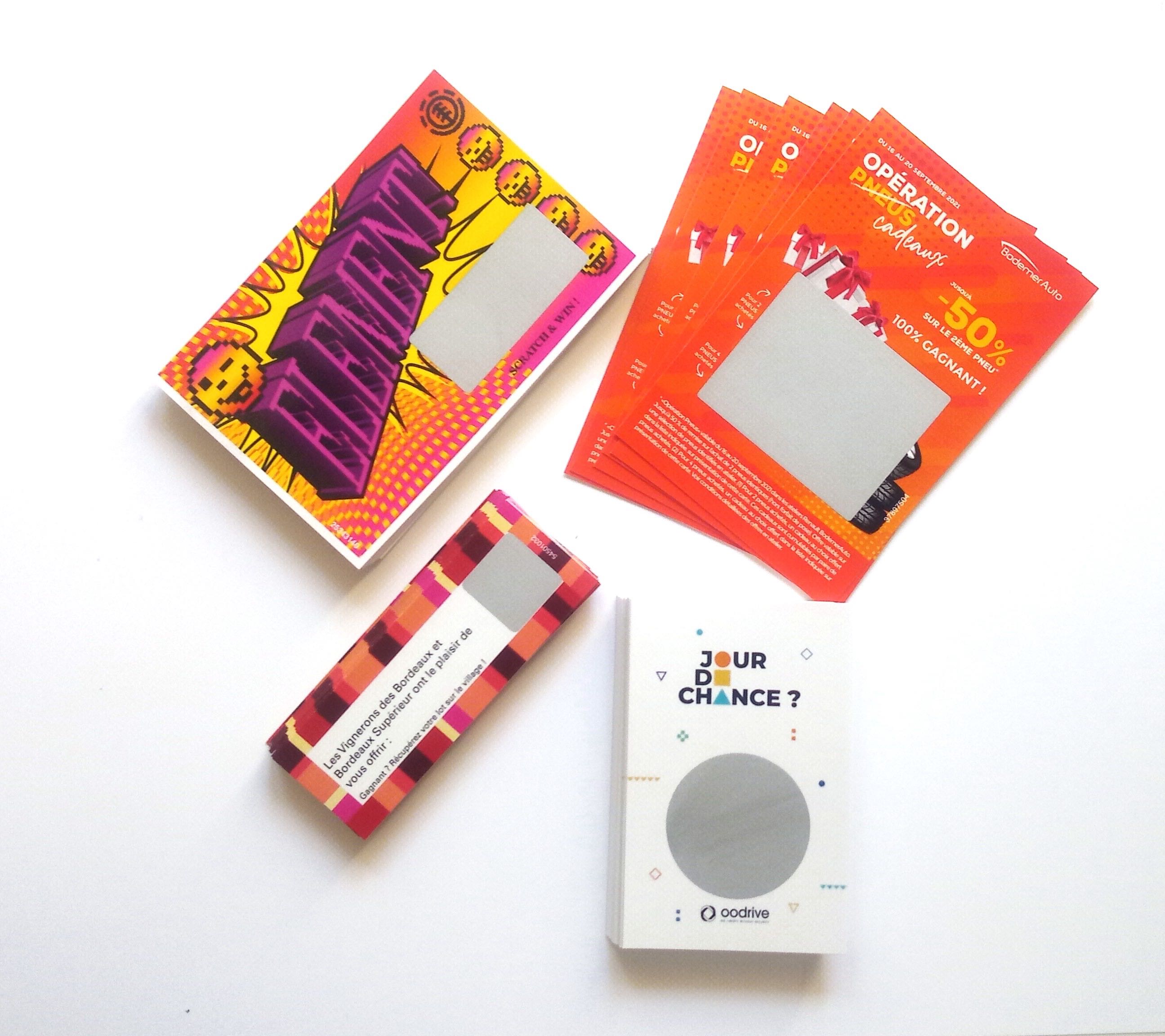 Les portes-ouvertes sont un excellent moyen pour un commerce de se faire connaître, notamment pour un club de sport. Souvent organisées en début d’année scolaire ou vers la fin des vacances d’été, elles vont permettre au club de mettre en avant les cours de sport ou les machines dont il dispose afin de recruter de nouveaux abonnés. Pour mettre toutes vos chances de votre côté et attirer un maximum de public, pourquoi ne pas utiliser un support original comme la carte à gratter personnalisée ? Les portes-ouvertes sont un excellent moyen pour un commerce de se faire connaître, notamment pour un club de sport. Souvent organisées en début d’année scolaire ou vers la fin des vacances d’été, elles vont permettre au club de mettre en avant les cours de sport ou les machines dont il dispose afin de recruter de nouveaux abonnés. Pour mettre toutes vos chances de votre côté et attirer un maximum de public, pourquoi ne pas utiliser un support original comme la carte à gratter personnalisée ?