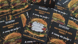 Our customizable scratch ticket visuals for restaurants are perfect for all types of dining establishments, such as pizzerias, breweries, cafes, bistros, fine dining restaurants, and fast-food establishments. We offer attractive designs for menus, dishes, drinks, and even desserts. With our ready-made templates, you can easily and quickly customize your scratch cards with your brand's colors, add your contact information, logo, and choose the hidden prizes to be won. Stand out with original and professional scratch cards to build customer loyalty and boost your revenue! Our customizable scratch ticket visuals for restaurants are perfect for all types of dining establishments, such as pizzerias, breweries, cafes, bistros, fine dining restaurants, and fast-food establishments. We offer attractive designs for menus, dishes, drinks, and even desserts. With our ready-made templates, you can easily and quickly customize your scratch cards with your brand's colors, add your contact information, logo, and choose the hidden prizes to be won. Stand out with original and professional scratch cards to build customer loyalty and boost your revenue!