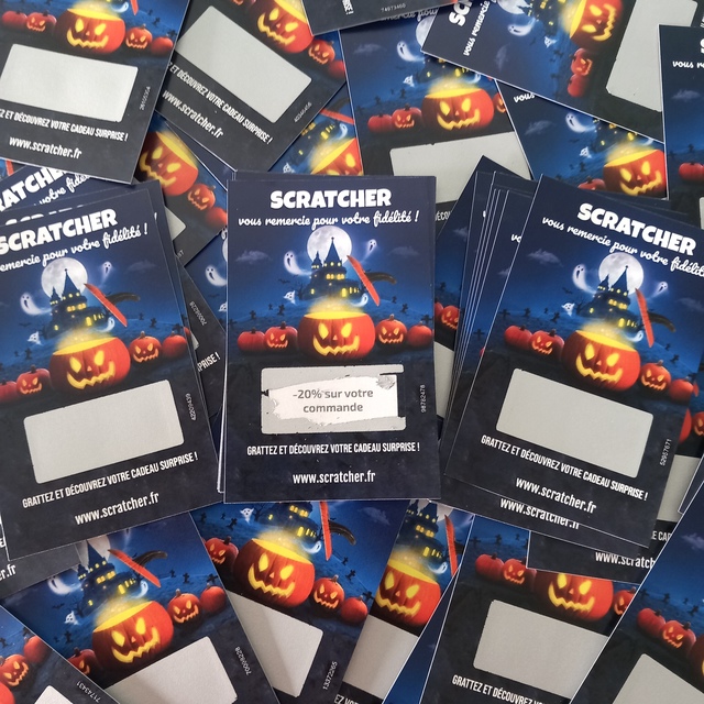 Carte à gratter Halloween