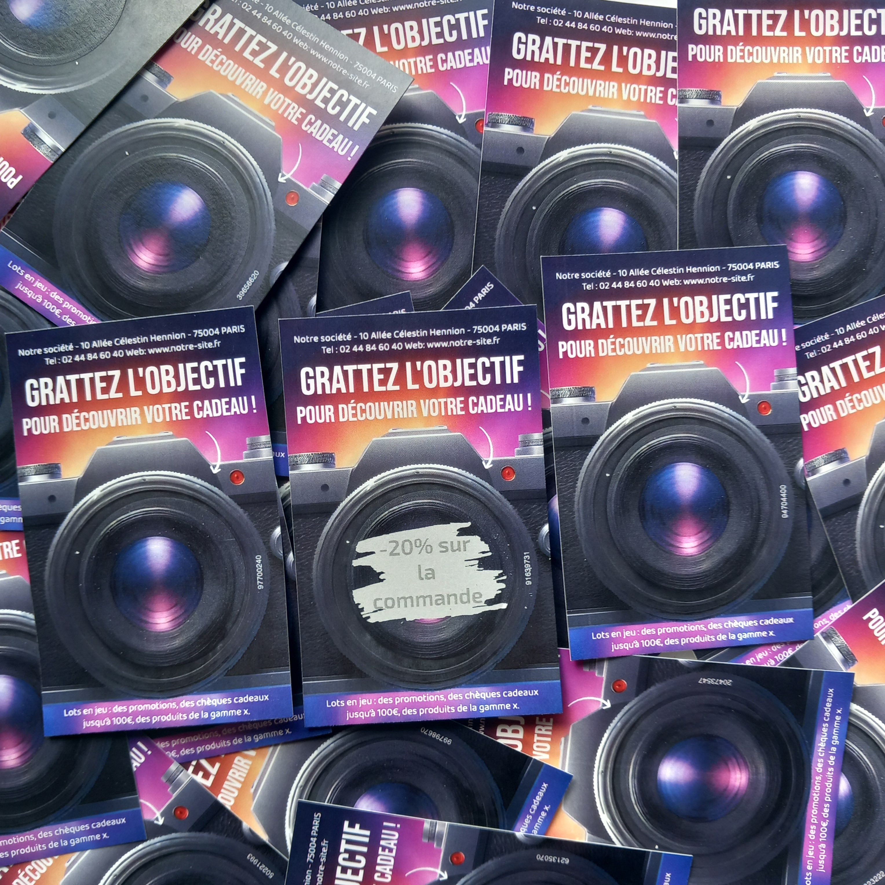 En offrant une expérience ludique et interactive, les jeux à gratter captivent l’attention des consommateurs et augmentent significativement l’engagement des clients avec les marques. Grâce à leur côté excitant, ils permettent aux entreprises de générer un fort impact marketing, tout en offrant des avantages intéressants. Que ce soit pour fidéliser les clients existants ou attirer de nouveaux prospects, ces précieux outils peuvent s’intégrer à une stratégie promotionnelle efficace et divertissante. En offrant une expérience ludique et interactive, les jeux à gratter captivent l’attention des consommateurs et augmentent significativement l’engagement des clients avec les marques. Grâce à leur côté excitant, ils permettent aux entreprises de générer un fort impact marketing, tout en offrant des avantages intéressants. Que ce soit pour fidéliser les clients existants ou attirer de nouveaux prospects, ces précieux outils peuvent s’intégrer à une stratégie promotionnelle efficace et divertissante.