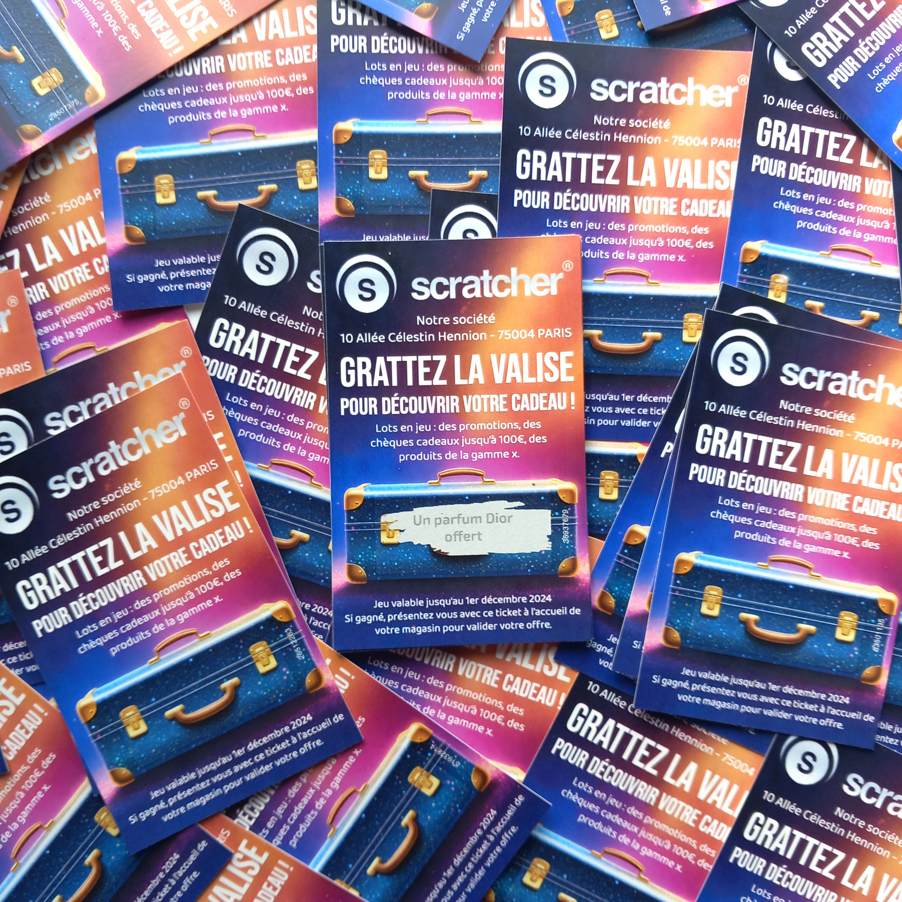 Maximiser l’impact de vos événements est essentiel pour atteindre vos objectifs marketing. Et quoi de mieux que d’utiliser des cartes à gratter personnalisées pour susciter l’engouement chez vos participants ? Derrière leur apparence simpliste, ces outils peuvent non seulement générer de l’excitation, mais également renforcer l’interaction et la mémorisation de votre marque lors de vos événements. Dans cet article, nous vous dévoilerons tous les avantages et les astuces pour utiliser les cartes à gratter personnalisées de manière optimale Maximiser l’impact de vos événements est essentiel pour atteindre vos objectifs marketing. Et quoi de mieux que d’utiliser des cartes à gratter personnalisées pour susciter l’engouement chez vos participants ? Derrière leur apparence simpliste, ces outils peuvent non seulement générer de l’excitation, mais également renforcer l’interaction et la mémorisation de votre marque lors de vos événements. Dans cet article, nous vous dévoilerons tous les avantages et les astuces pour utiliser les cartes à gratter personnalisées de manière optimale